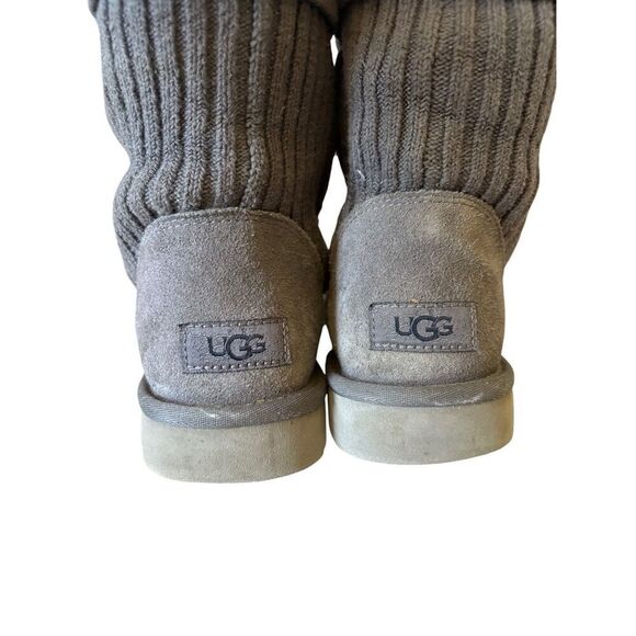 UGG Classic Knit Boots size 8 Gray Charcoal - Picture 7 of 11